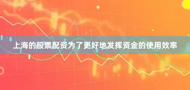 上海的股票配资为了更好地发挥资金的使用效率